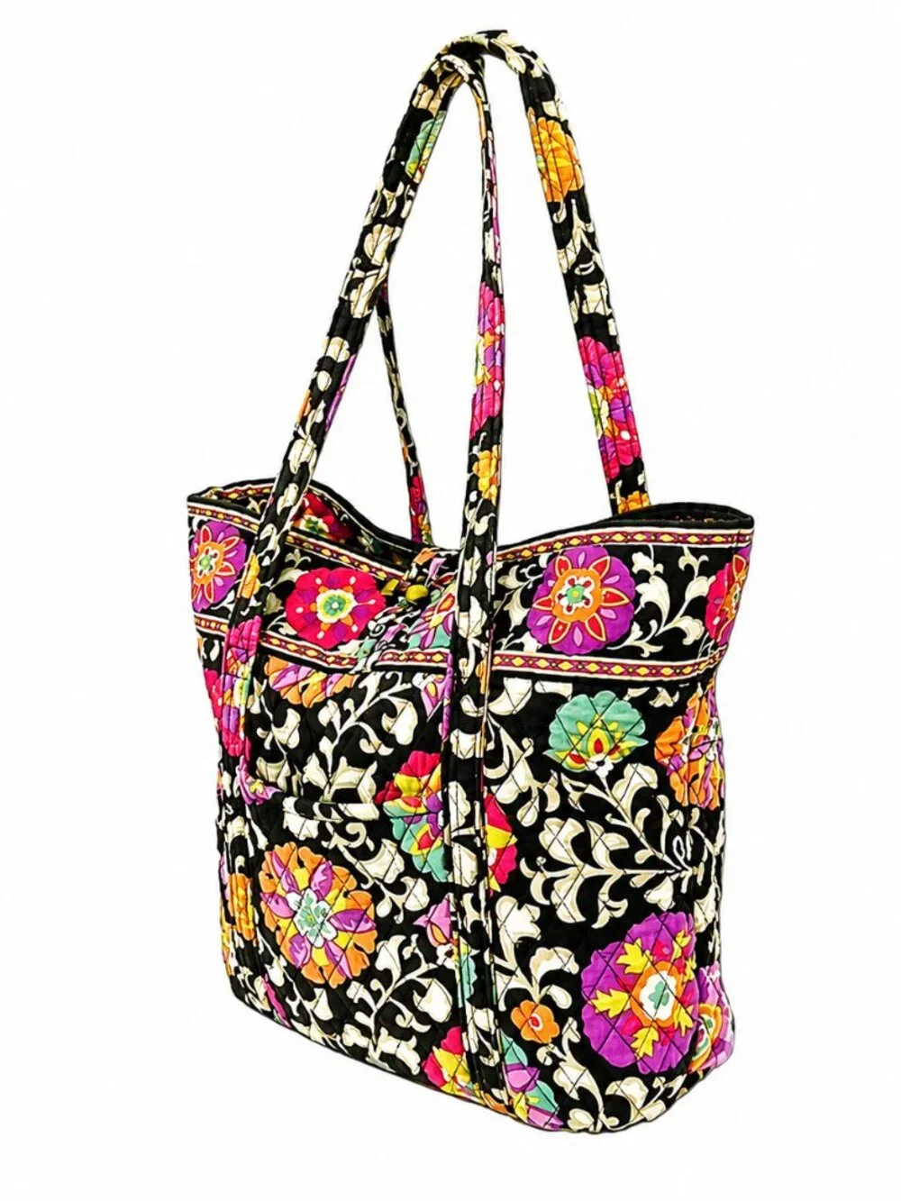 Vera Bradley Suzani Laura Floral Cinch Bag Retired Shoulder Tote Purse Bag 17x14
